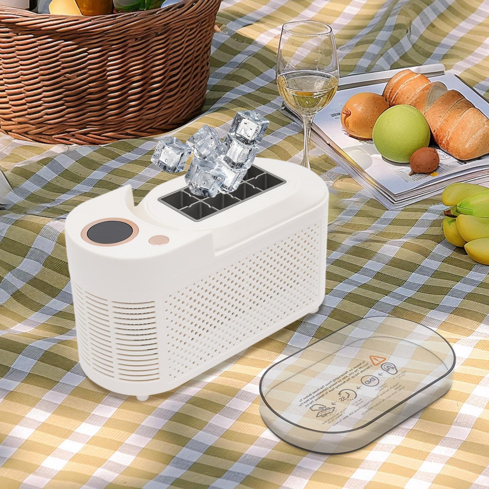 Ultra Quiet 20W Portable Fast Ice Maker Dual Voltage 12V Car Home Easy ...