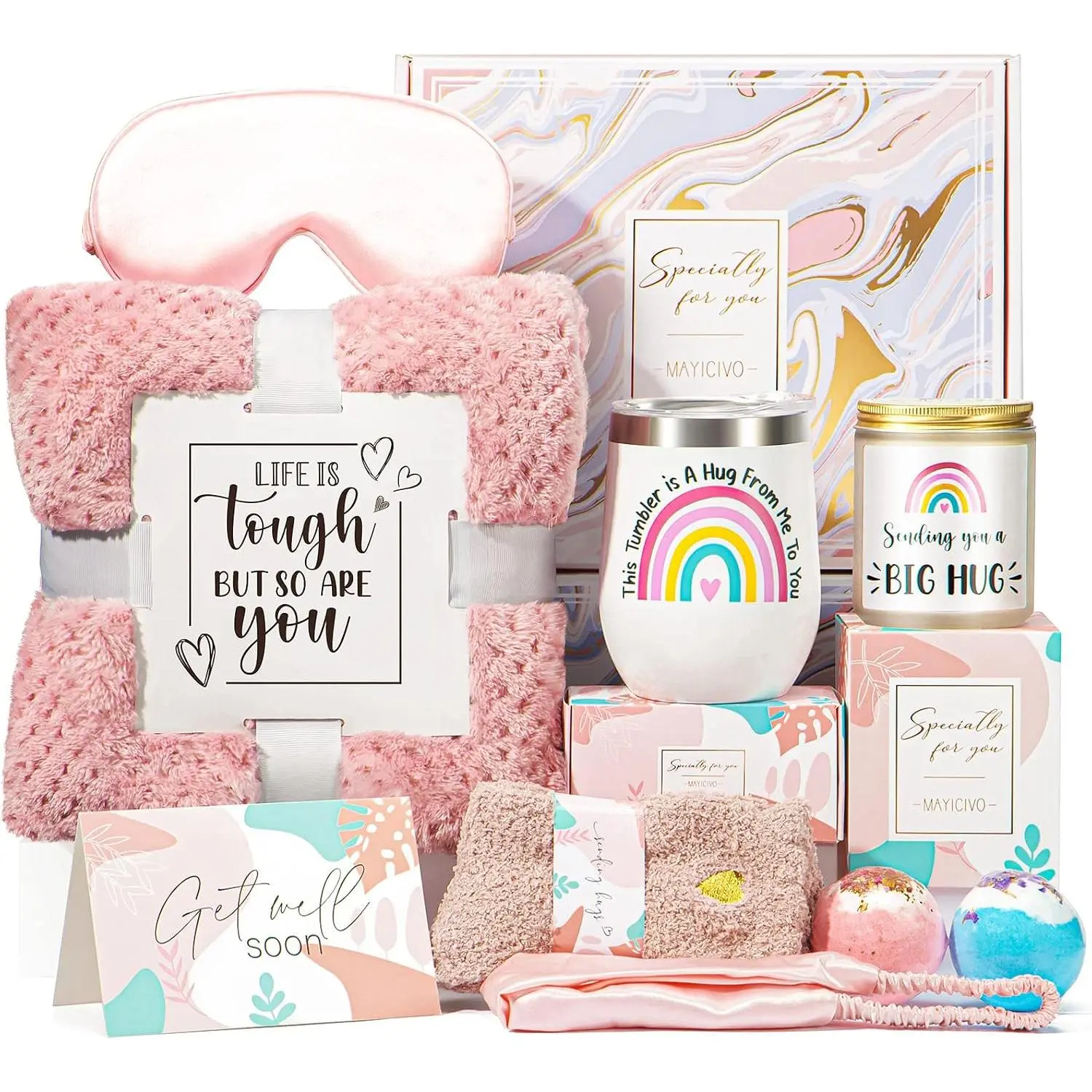 Get Well Soon Gifts for, Inspirational for, Self Care Package Get Well Gift Baskets for After Surgery, Sympathy Thinking of you Gifts, Feel Cancer Care Gifts