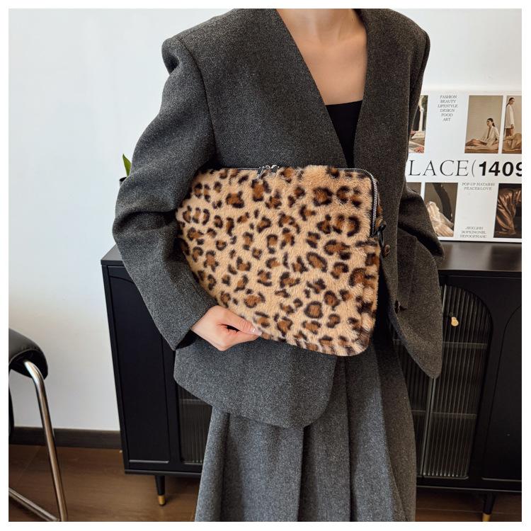 Leopard print Laptop Sleeve 11 13.3 13.6 14 15 15.6 Inch For Macbook Dell Huawei Samsung Xiaomi LG Shoulder Bag Tablet Pouch