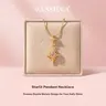 CASSIECA Pointed Star Cross Pendant Stainless Steel Necklace 40cm Long Clavicle Chain, Dainty Non Tarnish Luxury Jewelry with Cubic Zirconia, Retro Style Daily Wear Accessories, Ideal Gifts for Women, Stainless Steel Necklaces Sohochic