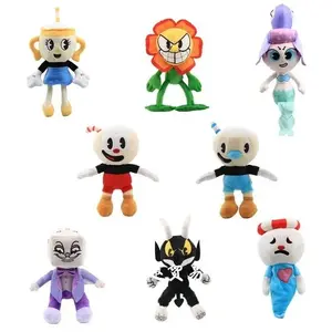 2026 hot item Game Cuphead Plush Toy Mugman Ms. Chalice ghost King Dice Cagney Carnantion Puphead Plush Dolls Toys for Children Gifts