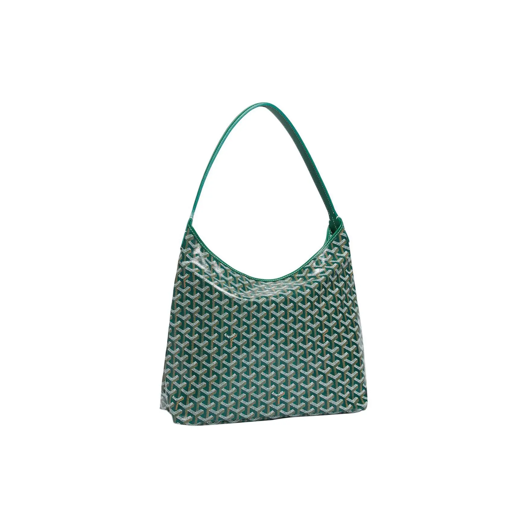 Goyard Bohème Hobo Bag for Women – Structured Canvas and Leather Crossbody Handbag in Green