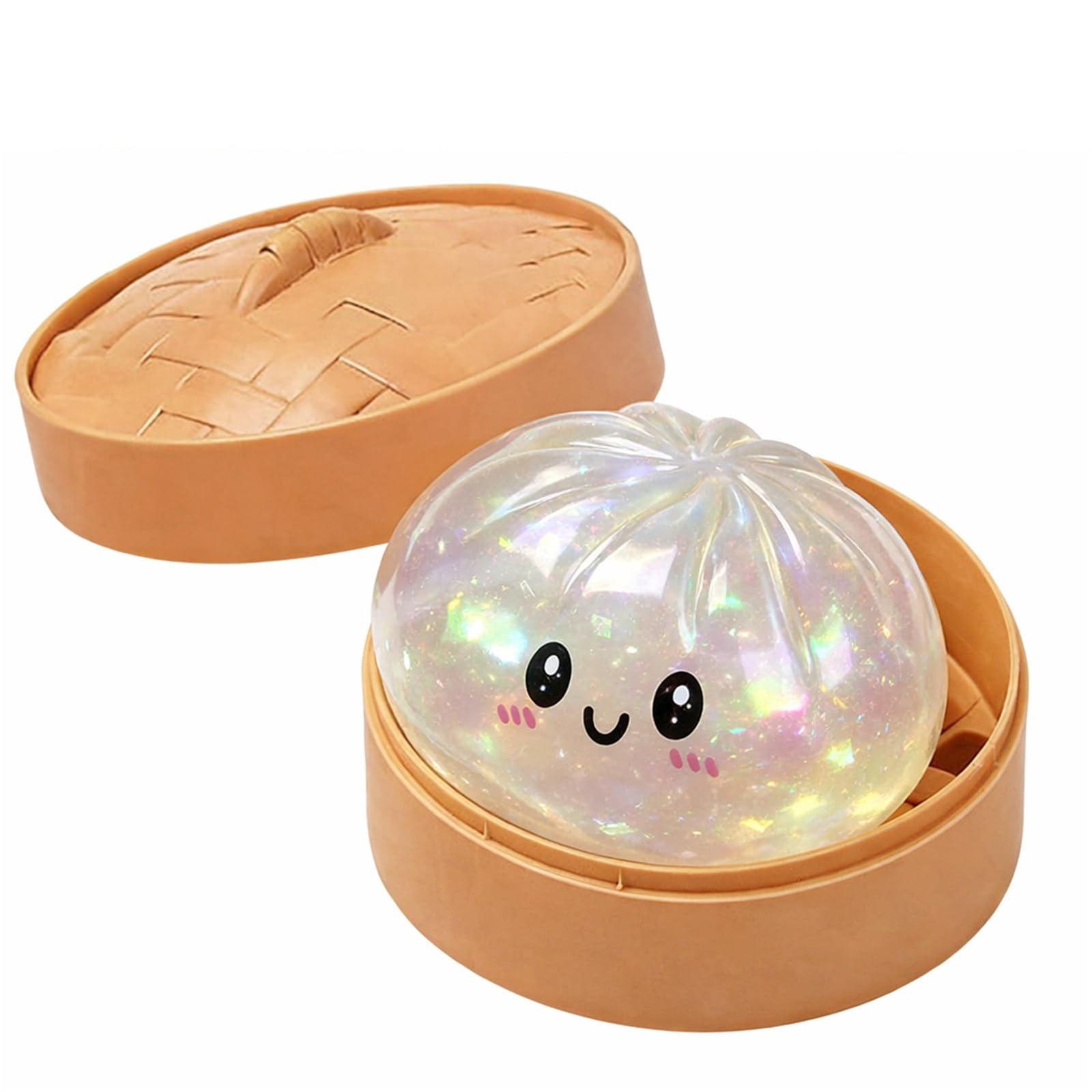 Cute Glitter Dumpling Stress Toy — a smiley-face squeezable sensory toy that’s fun for both kids and adults. Perfect for relaxation and desktop play, it also makes a great gift and a fun icebreaker for socializing and gatherings.