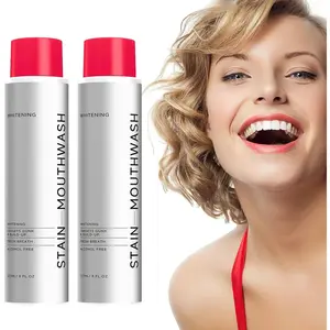 Stain Mouthwash, Gunk Removing Mouthwash for Fresh Breath, Gentle Oral Hygiene, Fresh and Long-Lasting Fragrance, with Essential Oils 237ml (2PCS)