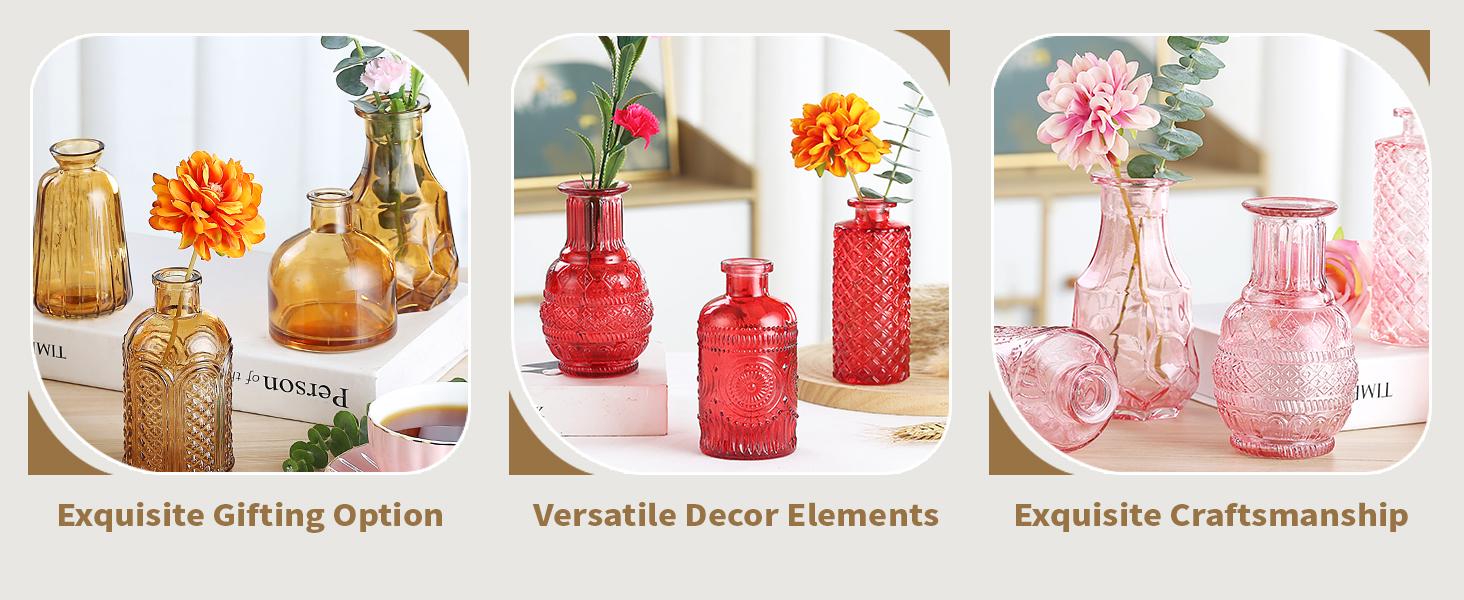 Glass Bud Vases in Bulk Set of 30 Pcs,Small Glass Vases for Flowers as Wedding Centerpieces for Tables,Clear Flower Vases Suitble for Wedding Decorations,Christmas Home Decor (Clear, 30