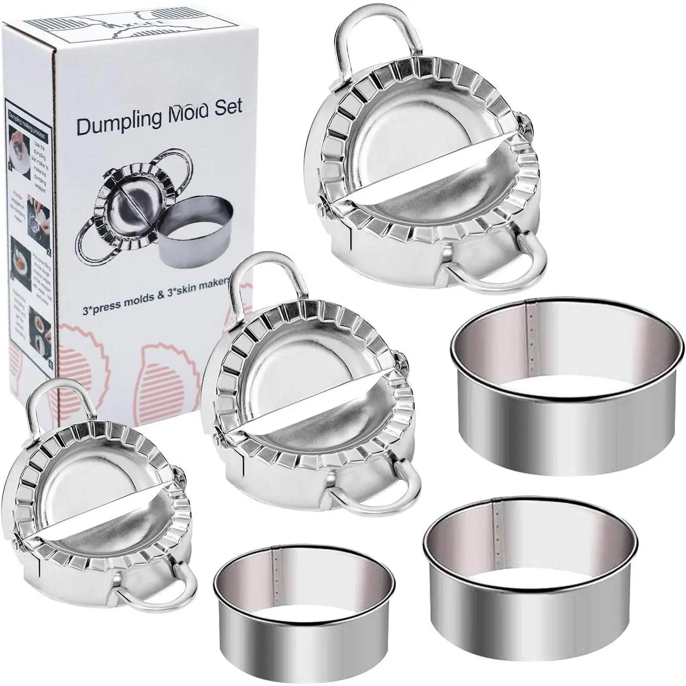Dumplings Maker Set, Stainless Steel Dumpling Molds and  Maker