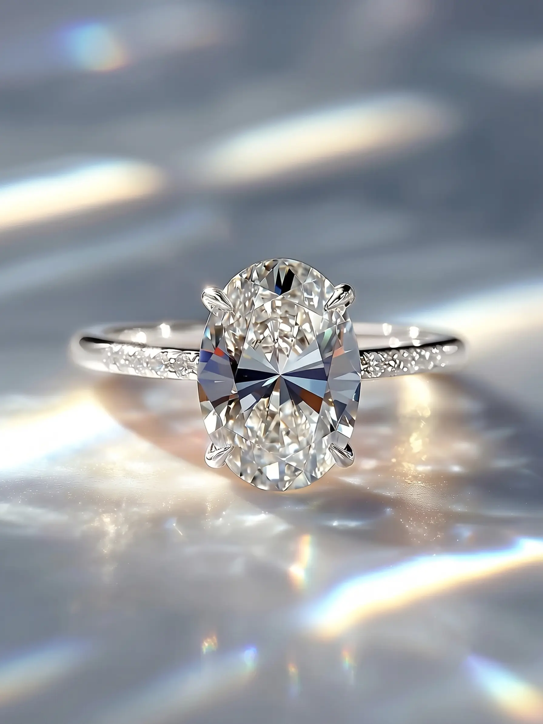 Elegant Extra-large carat weight Oval Zircon Ring for Women,Simulation Diamond Wedding Engagement Ring, Luxurious High-End Jewelry Gift