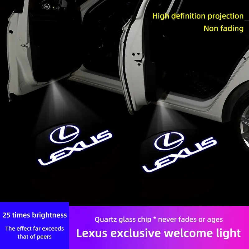HD Car Door Welcome Light Led Projector Lamp For Lexus ES RX NX LS UX LM LX GX LC RZ IS CT GS RC HS SC TX LBX IS300 RX350 LS500 LX600 NX260 CT200 F SPORT