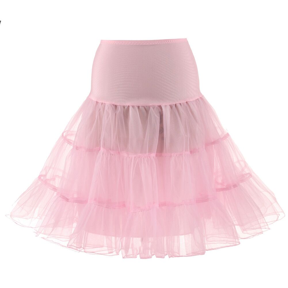 Short Tutu Petticoat Crinoline  50s Swing Vintage Tutu 26" Retro Underskirt Petticoat Fancy Net Rockabilly