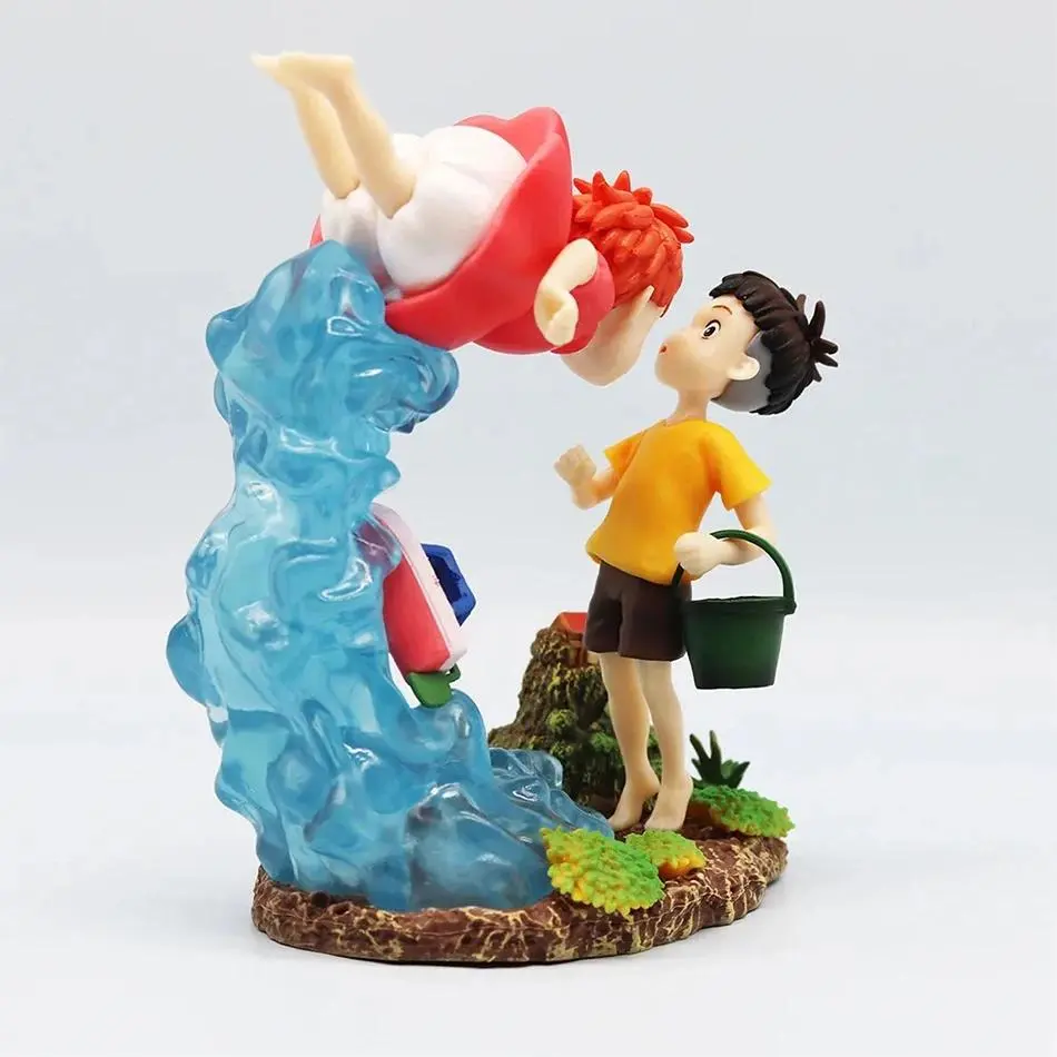 Ponyo and Sosuke Anime Figure — Exquisite Handmade Gift / Statue Ornament