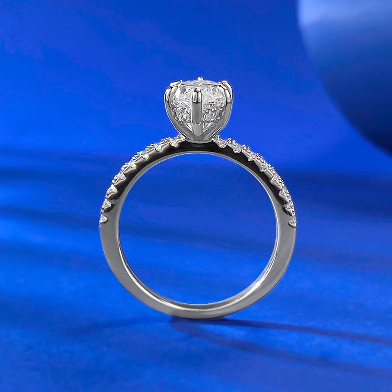 S925 Sterling Silver Marquise Cut Horse Eye Ring 6*12mm 8A Cubic Zirconia Ring fashion jewelry accessory woman girl promise ring-108(20%)