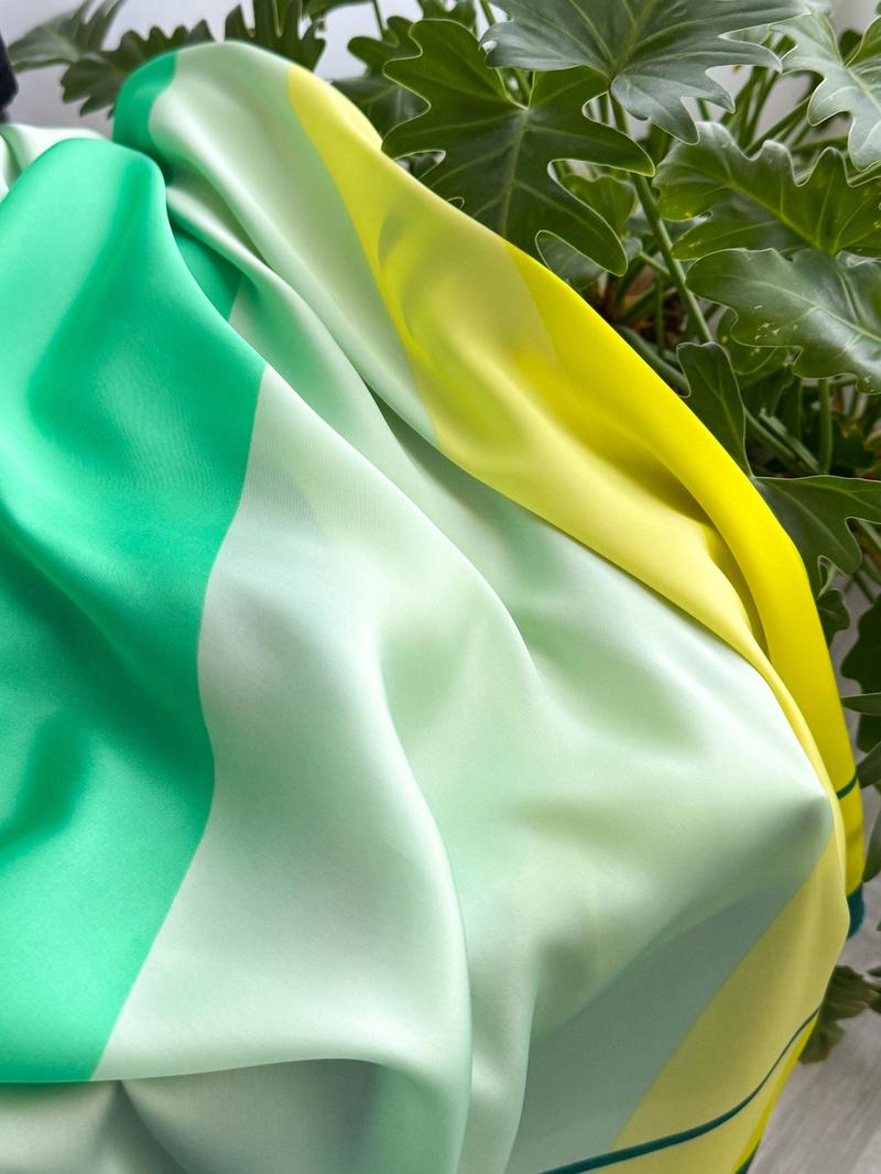 Women's Geometric Print Silk Scarf, Boho Style Scarf, Fashionable Soft Comfortable Shawl for Daily Wear, Casual Versatile Scarf for Women