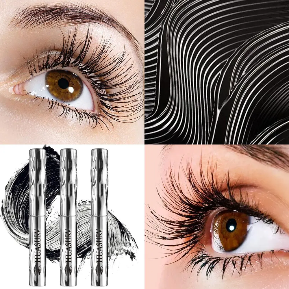 Three-Pack Huasurv Enhancing Mascara, Smudgeproof & Waterproof, Volumizing Effect, Easy Application, Perfect for Parties & Gifts