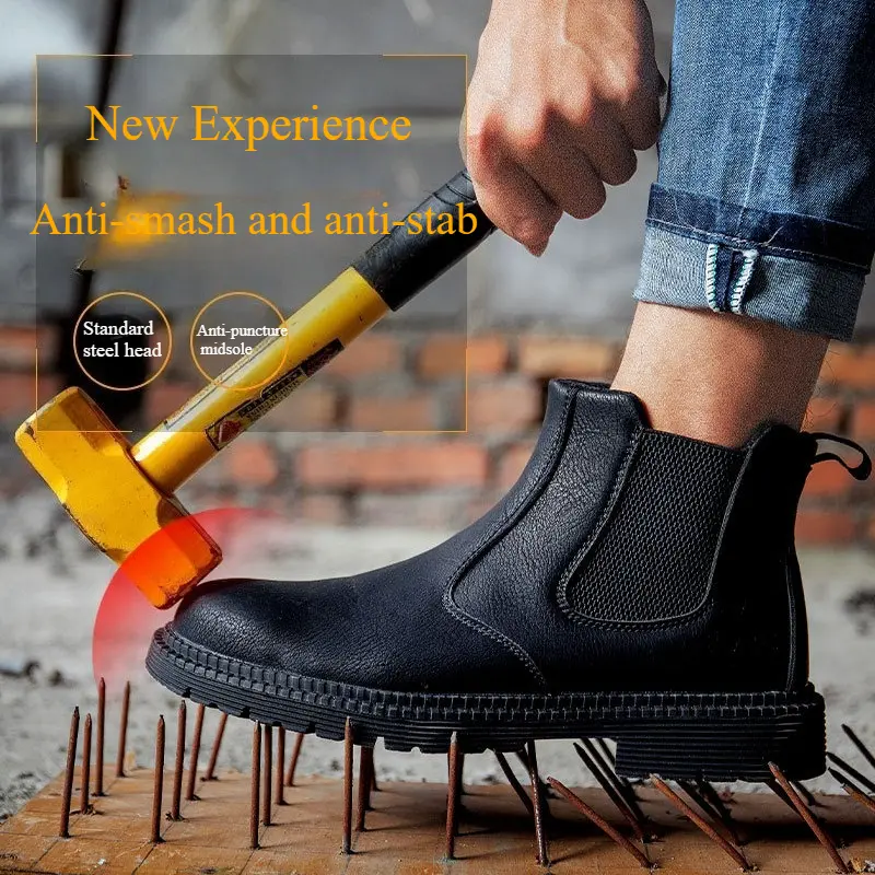 Safety Shoes for Men Steel Toe Cap Trainers Womens Lightweight Work Boots Breathable Sneakers