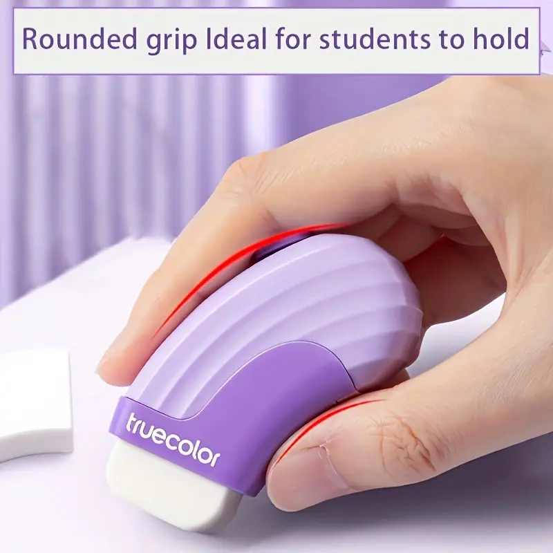 1/4pcs Eraser Set, Slide Extendable Large Eraser for School, Office, Art Drawing, Pencil Use, Non-Sponge Rubber, Unvulcanized
