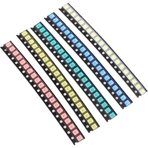 3528 1210 SMD LED Kit 100pcs 5 Colors Super Bright SMD LED Diode Lights Bulb Lamps Electronics Components Light Emitting Diodes (Mini Chip 0.12 x 0.1 inch)