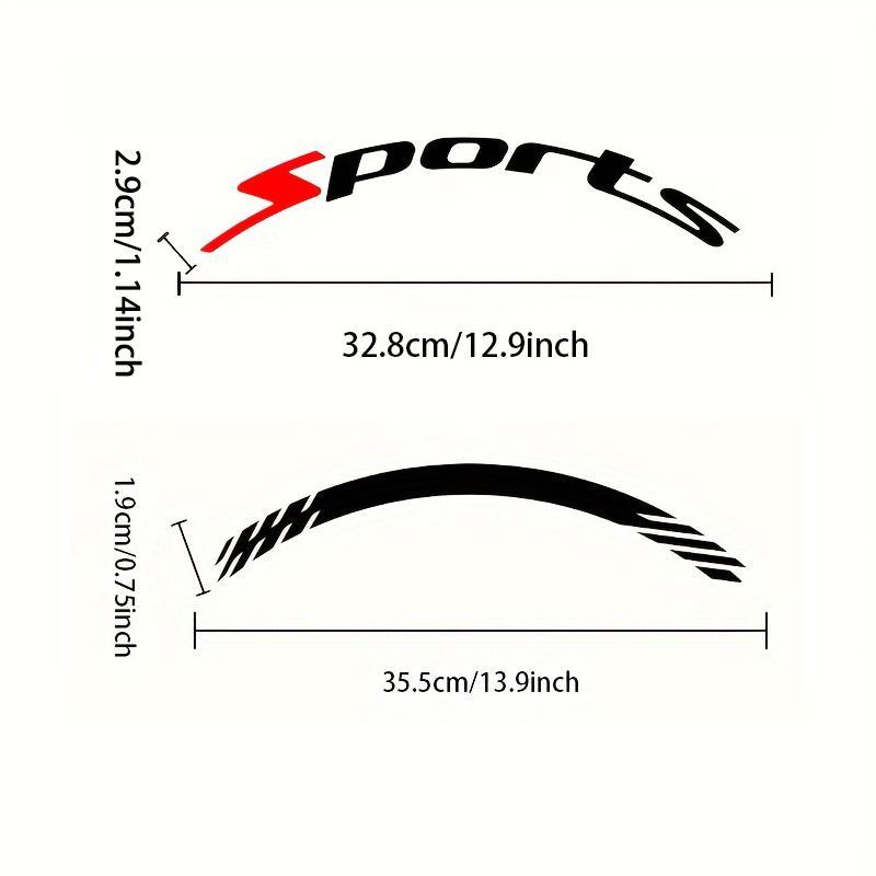 Car Wheel Hub Sticker for 4 Tires, PVC Waterproof & Durable Letter Car Tire Decorative Accessories Sticker, Car Exterior Accessories, Car Tire Decal, Universal Car Sticker