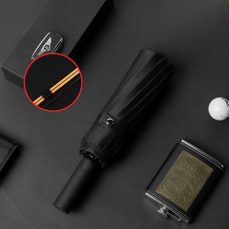 Large Automatic Folding Outdoor Umbrella, Windproof and UV Resistant Business Gift Umbrella, Durable and Compact Design for Rain or Shin