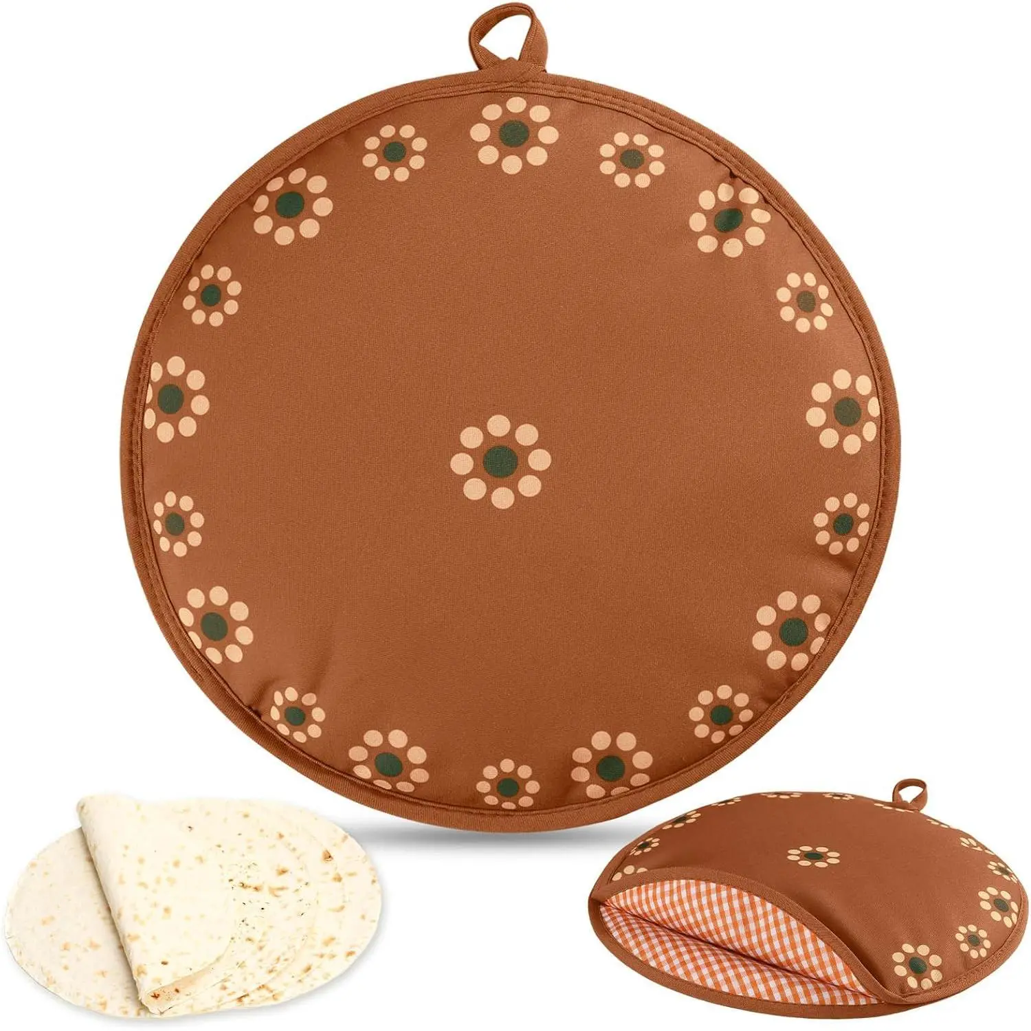 12 Inch Tortilla Warmer Pouch Mexican De Barro Talavera Pottery  Tortilla Warmer Holder Microwavable Fabric Bag Keeps  Warm Insulated Cloth Pouch for Tortillas Tacos Naan Pizza Rolls