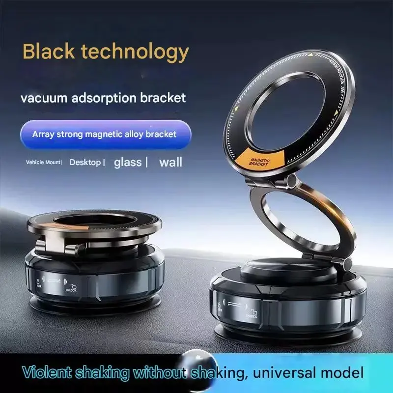 Multi Functional Phone Holder: N52 Strong Magnetic+Vacuum Suction Goodbye To Shaking, Suitable For Use in Cars And at Home
