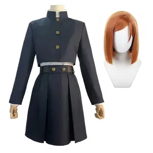 Halloween 2025 Holoun Jujutsu Jjk Manga Anime Kugisaki Nobara Cosplay Kostuum Pruik Jas Rok Rose Net Synthetische Halloween Ker
