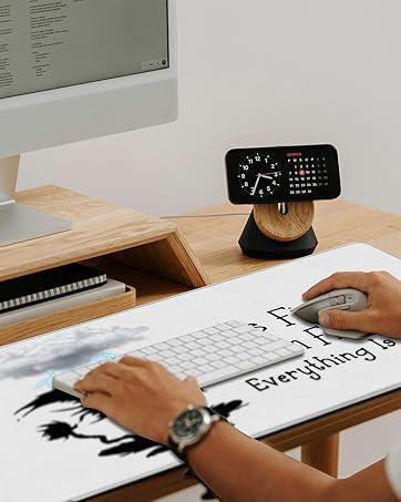 Ergonomic Cat Mouse Pad with Wrist Rest, Gaming Mouse Pad with Wrist Support, Funny Mouse Pad for Desk, Computer Mousepad with Non-Slip Pain Relief PU Base, Cute Office Desk Accessory