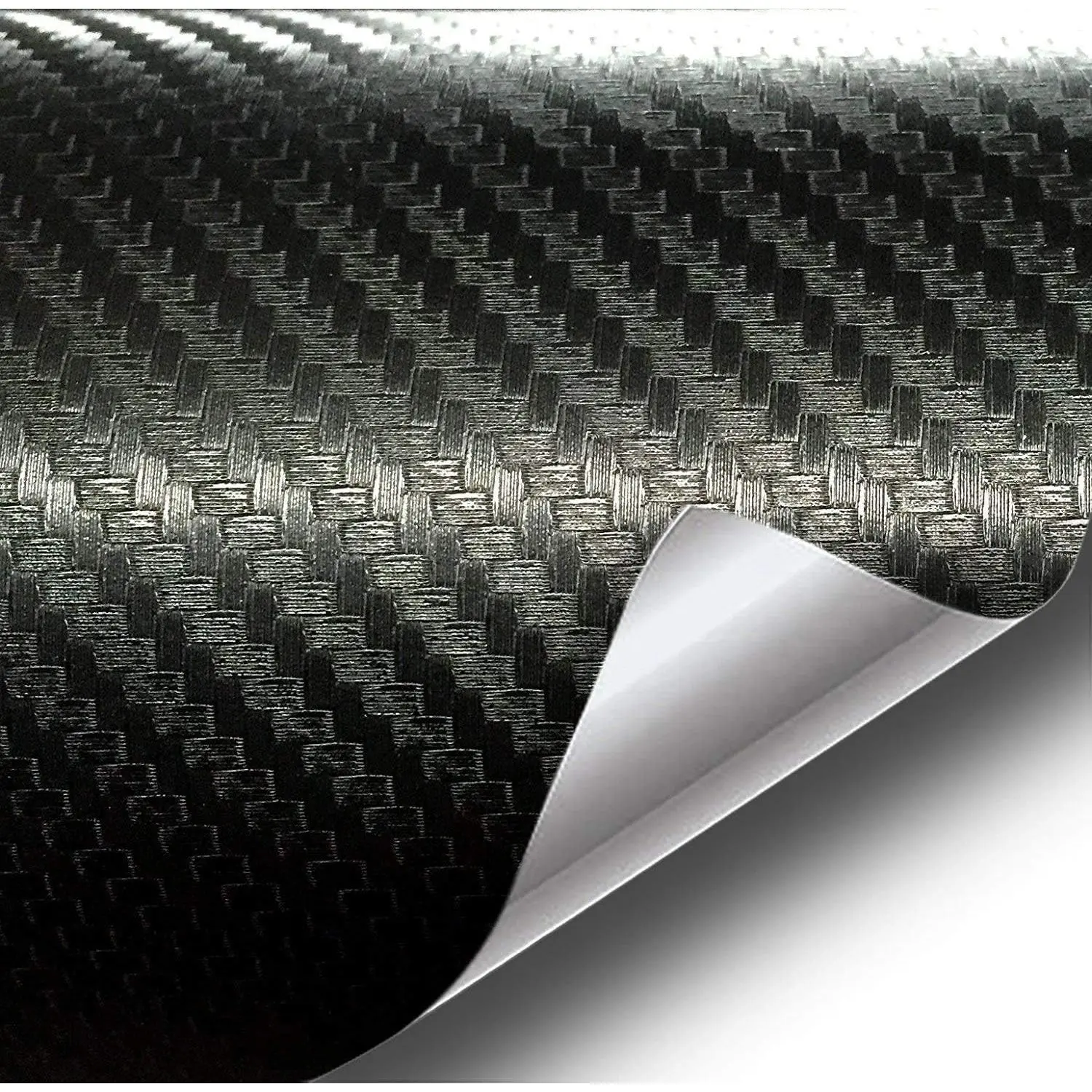 Modern XPO Black Carbon Fiber Wrap Vinyl Roll, 9ft x 5ft, with Air Release Technology for Automotive & Motorcycle Interior Stickers