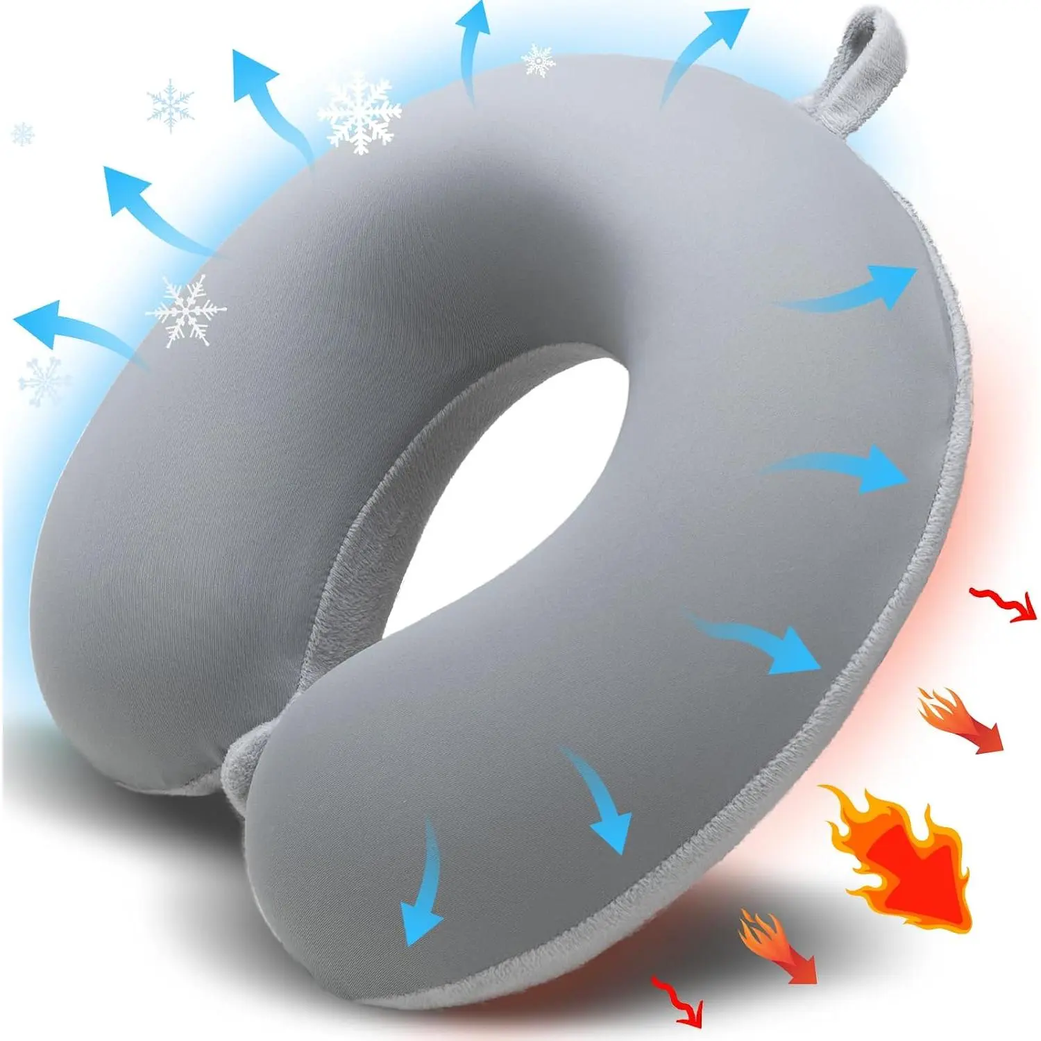 Travel Pillow, Memory   Pillow for Traveling Winter Summer, U Shape  Pillow Airplane Portable Flight Pillow Adult Travel  Pillow for Plane    Office - Grey