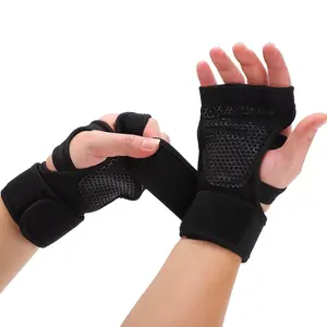 1 Pair Weightlifting Gloves with Wrist Support, Non Slip Grip and Breathable Half Finger Design, Gym Essential for Strength Training and Deadlifts