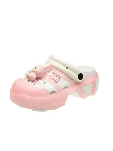 Summer Cartoon Holey Shoes, Thick Sole Height-Boosting Slippers, Cute and Easy to Maintain, Two-Way Wear Sandals, Slimming Effect