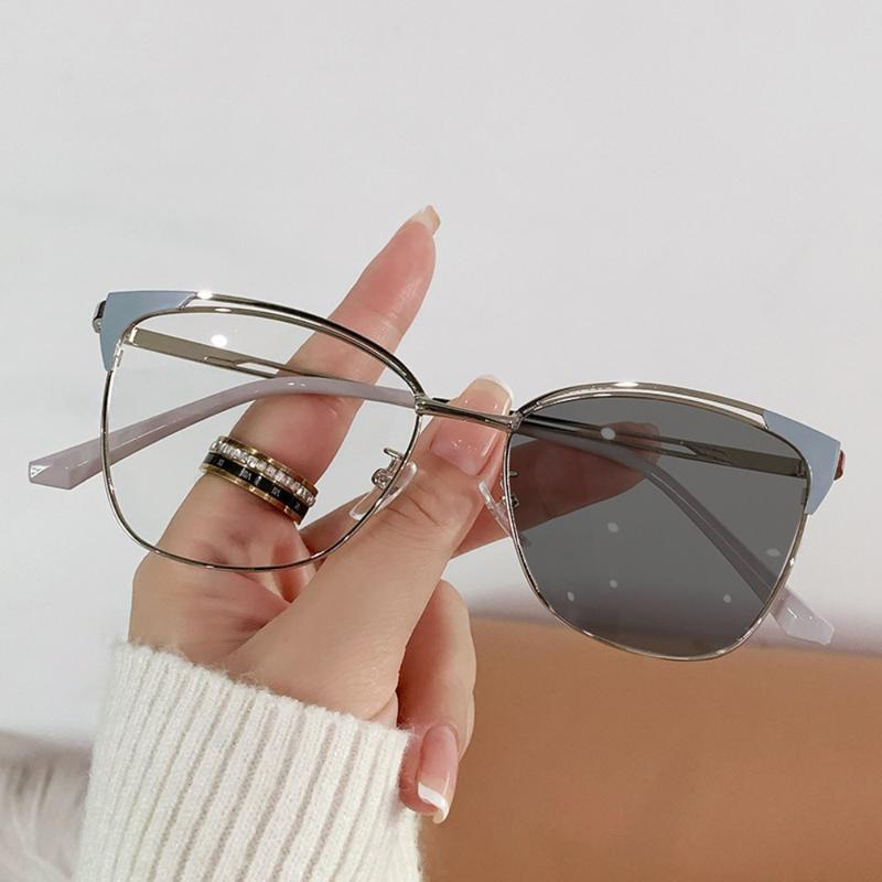 2026 New Arrival Unisex Retro Y2K Anti-Blue Light Glasses – Color-Changing Lightweight Frame for Office & Study
