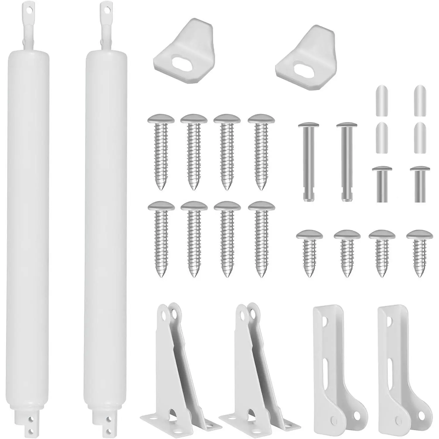 2 Set Heavy Duty White Screen Door Closers, Adjustable Pneumatic Storm Door Closer with Cushion Speed Control for Screen Security DoorsGift
