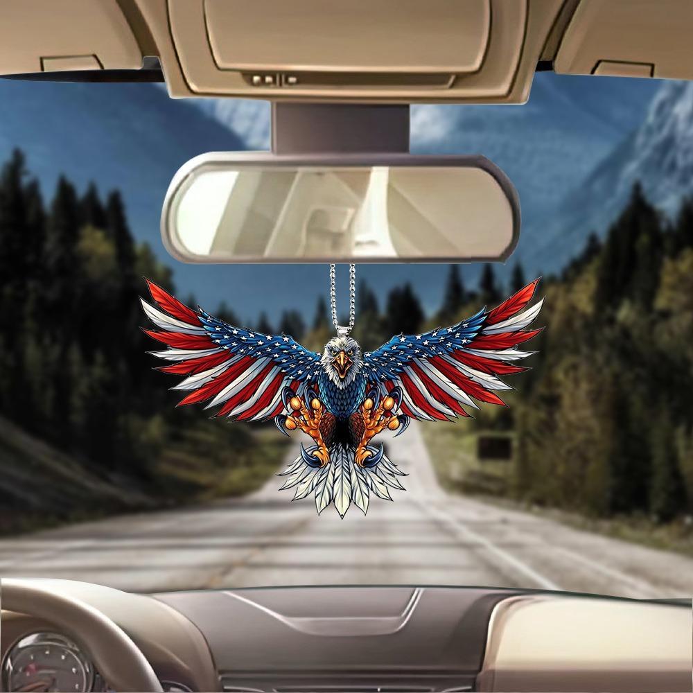 Eagle Design Car Pendant, Car Rearview Mirror Hanging Ornament, Car Interior Decoration Accessories for Men & Women, Car Accessory