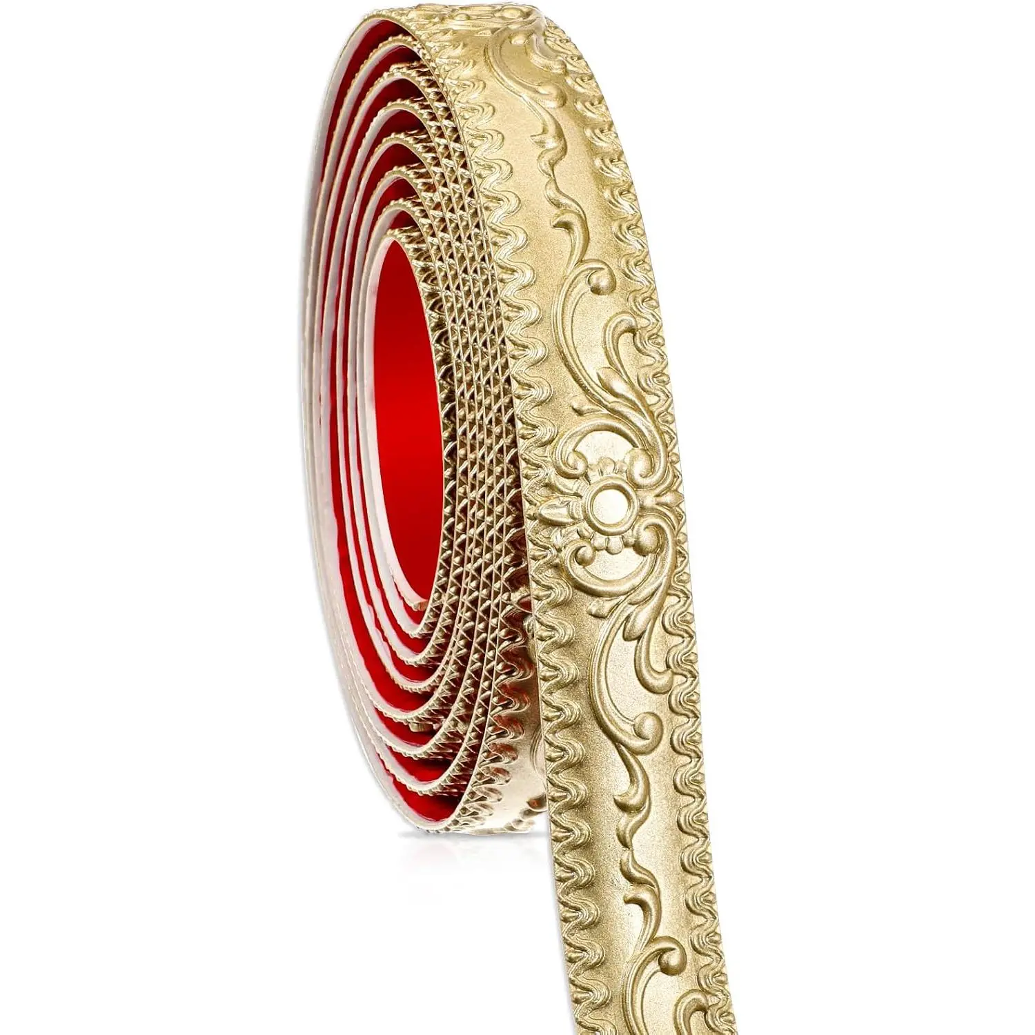 16.4  Champagne  Flexible Molding Trim Wall Trim, Mirror Frame Trims, Cabinet Border Self Adhesive Peel and Stick Molding Ceiling Moldings for Bathroom  Decor, Champagne