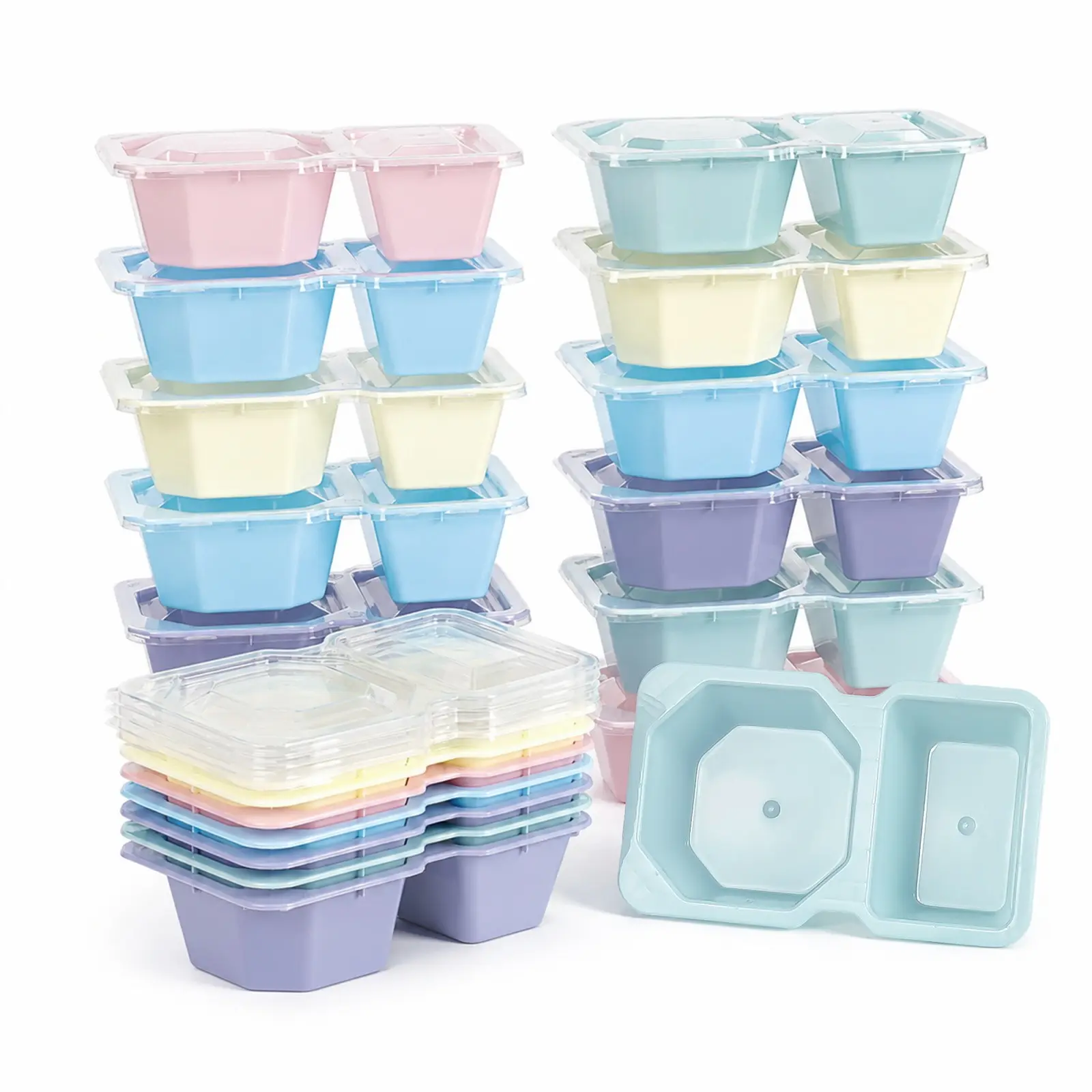 10/20 Pack Snack Boxes, Leak-Proof Portable Bento Box, Reusable Food Storage Container, Ideal for Work, Travel, Picnic, Outdoor Activities