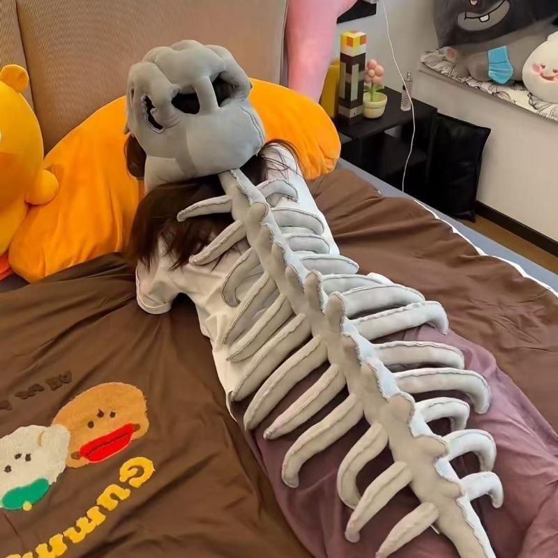 New dinosaur skeleton funny hood hat children's plush toys boys doll funny skeleton cross-border