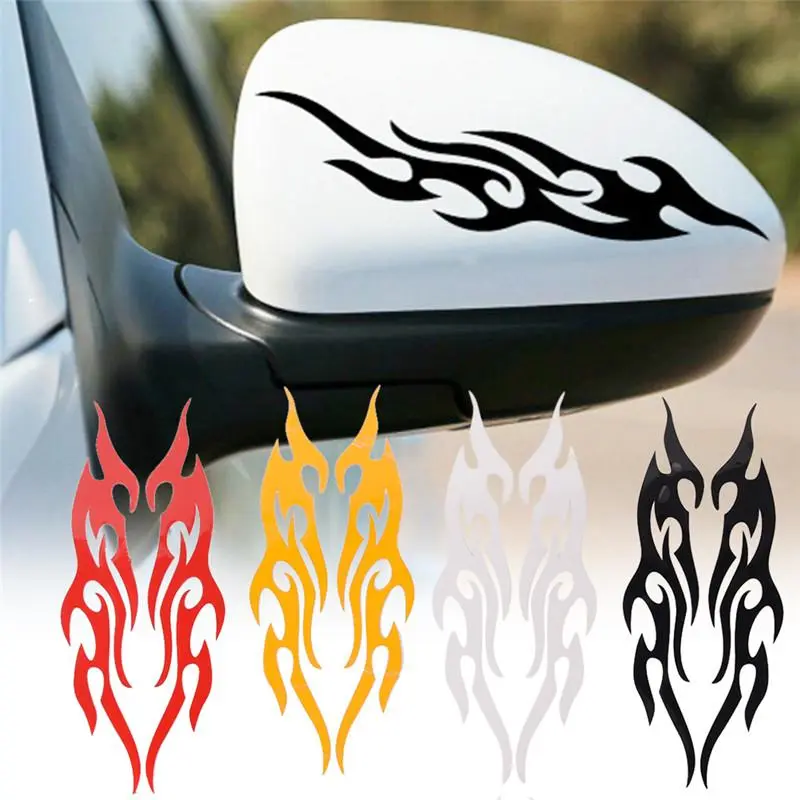Car Sticker Modified Flame Car Stickers Bumper Hood Rearview Mirror Head Cover Stickers Cover Scratches Motorcycle Decals Automotive Decals