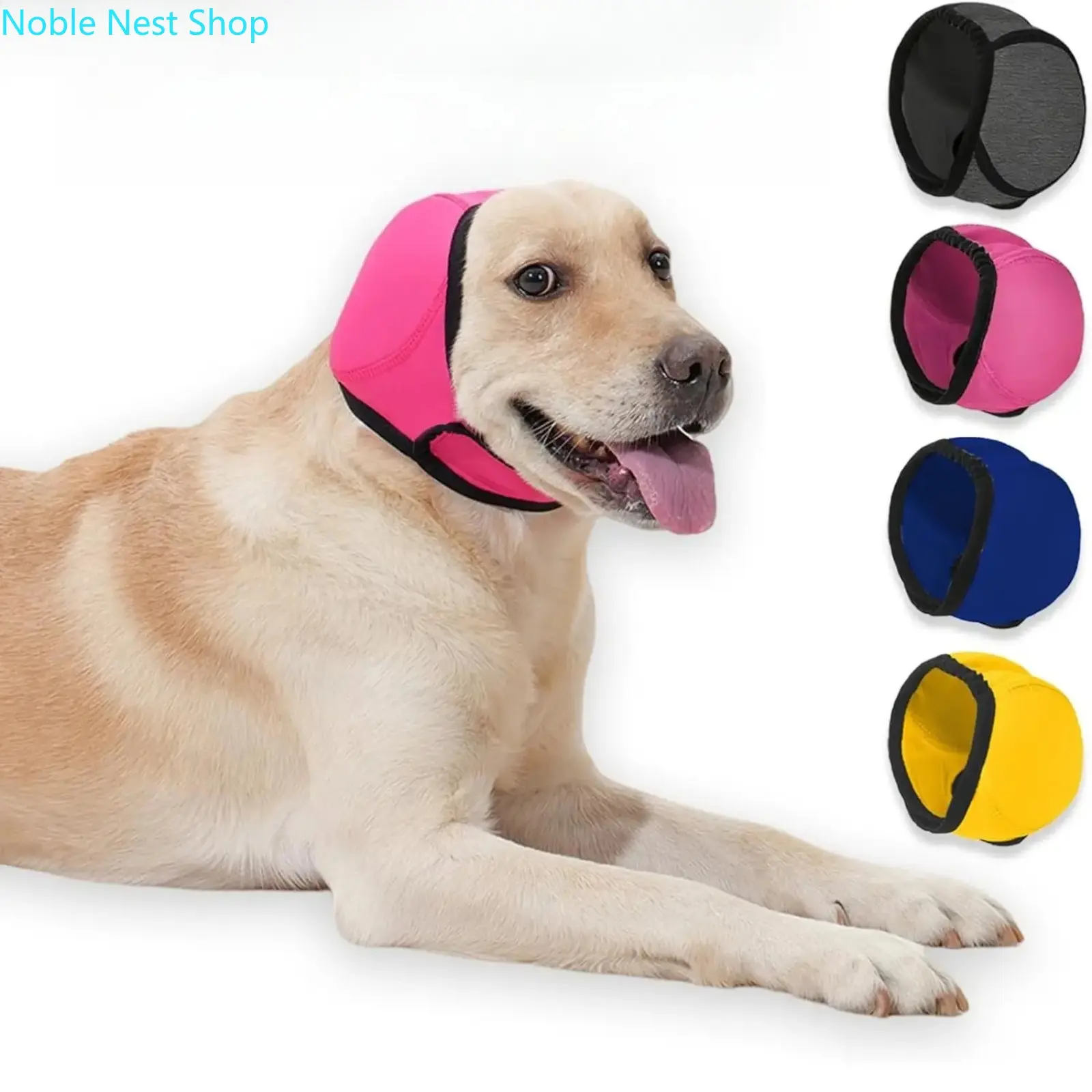 Soft Calming Pet Ear Cover Hood - Windproof Warm Winter Ear Muff for Dogs, Anti-Debris Protective Head Wrap, Cozy Relaxing Headgear for Outdoor Trips, Bathing & Daily Care, Outside