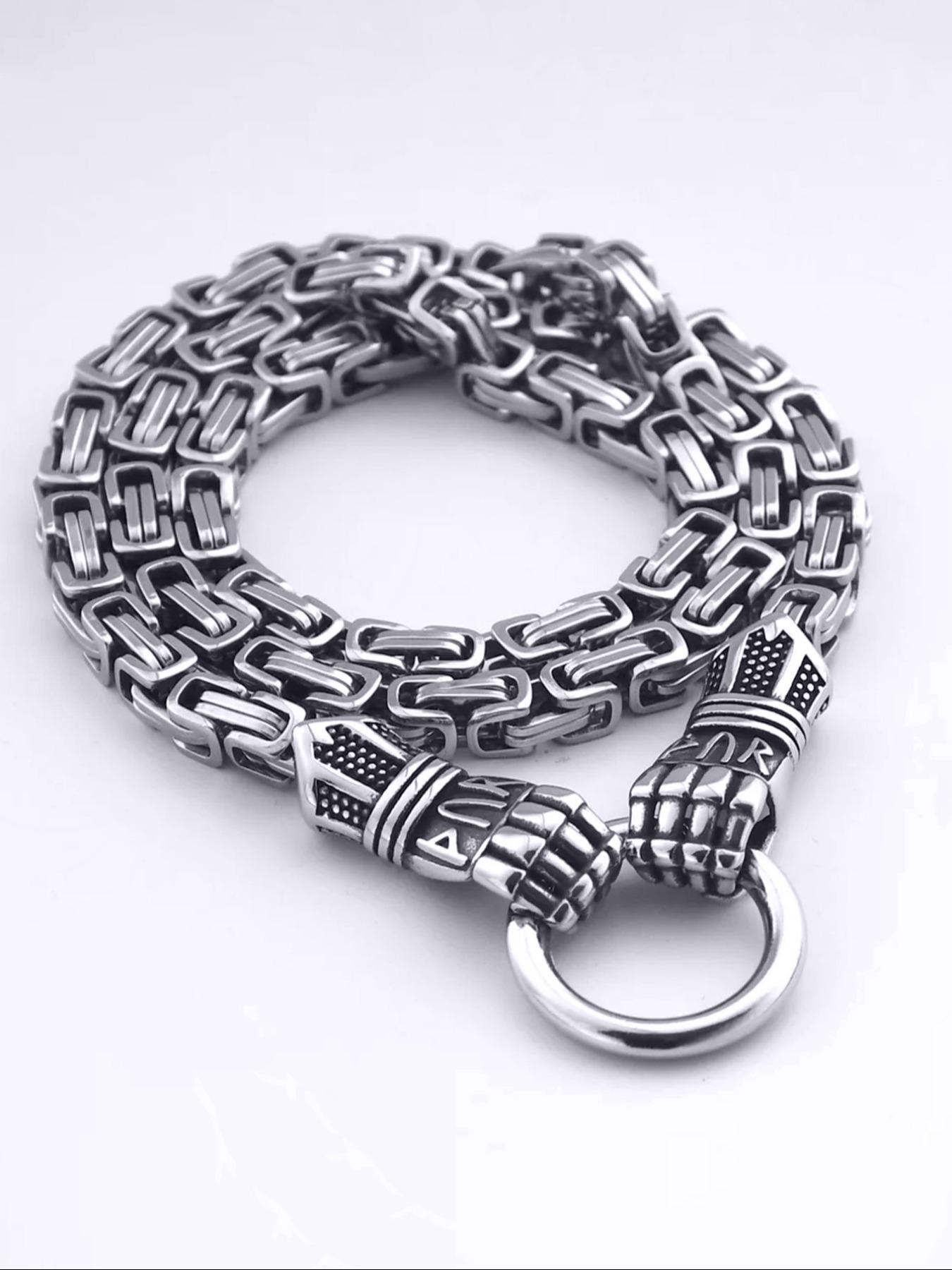 Vintage Nordic Viking Hammer Pendant Necklace, Punk Style Gothic Stainless Steel Jewelry for Party, Daily Decor, Trendy All-match & Exquisite Jewelry for Birthday Gift