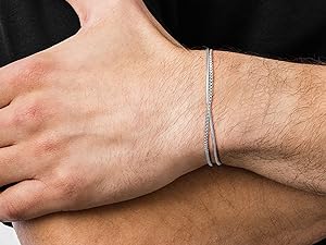 FREEKISS Layered Bracelet For Men Boys Sterling Men Bracelet Dainty Set 2mm Snake Box Chain Link Braclets 6.5-9 Inch Silver Gift For Men Boys For Christmas Stack summerwins FREEKISS Layered Bracelet For Men Boys Sterling Men Bracelet Dainty Set 2mm Snake Box Chain Link Braclets 6.5-9 Inch Silver Gift For Men Boys For Christmas Stack summerwins
