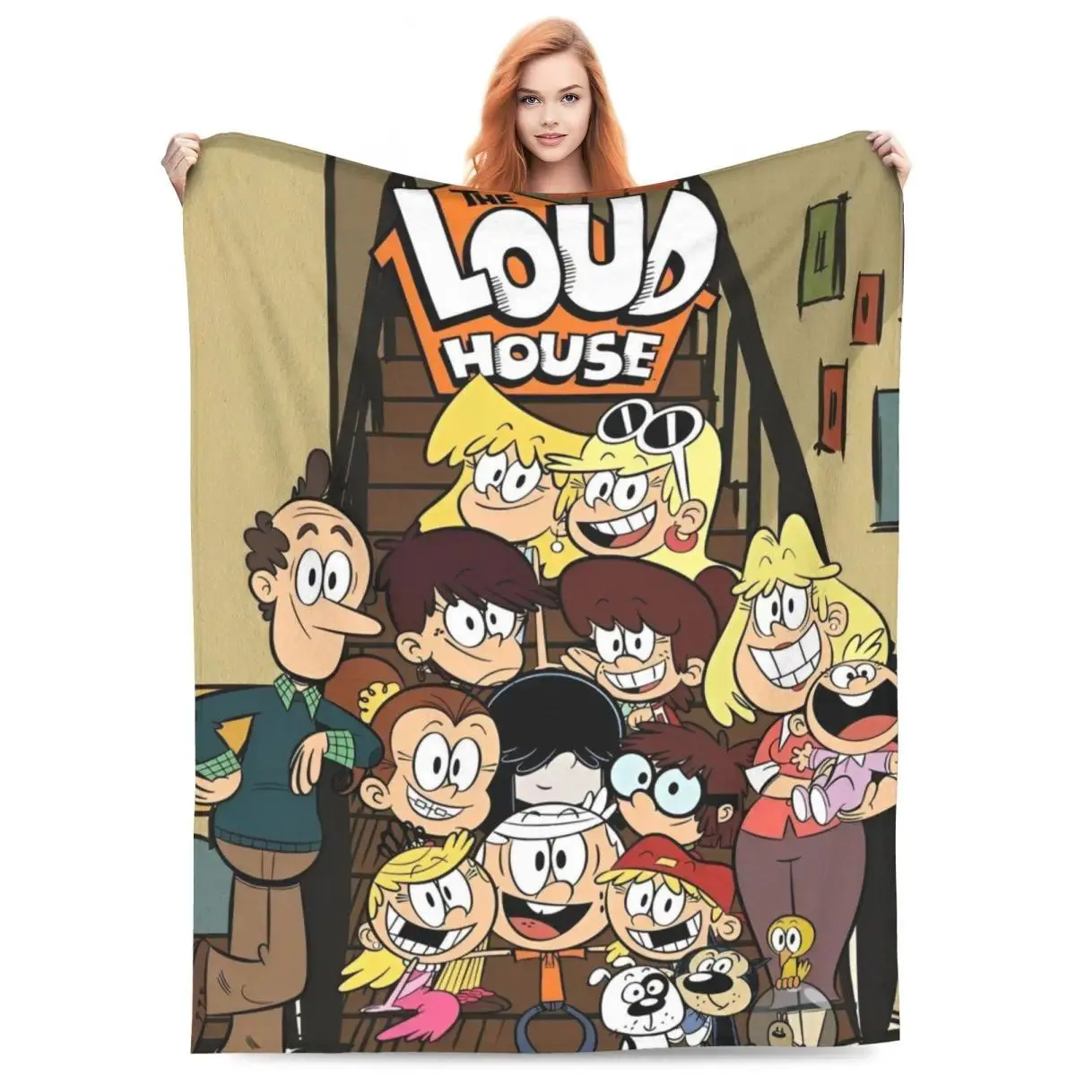 The L-Loud House Cartoon Flannel Blanket – Super Soft Cozy Camping Throw for Couch, Chair, Bed, and Relaxation
