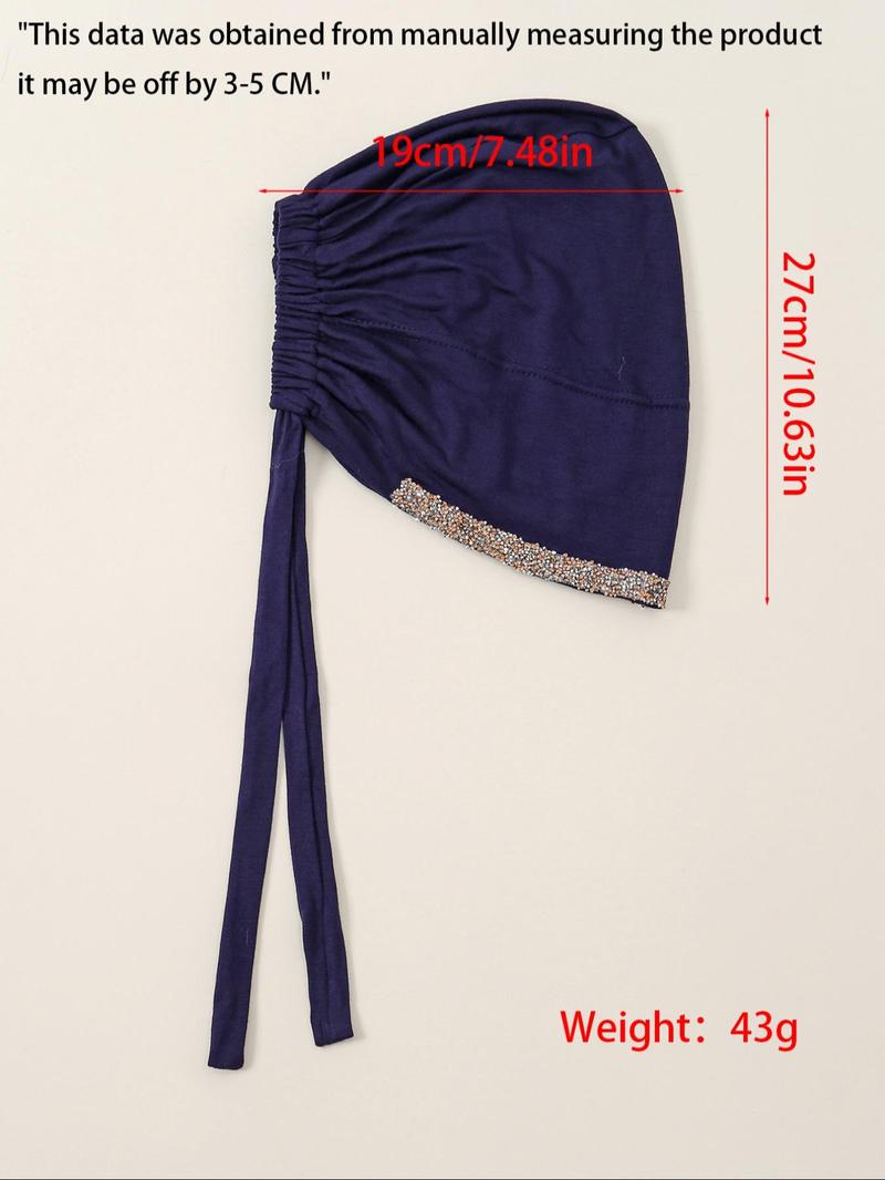 Women's Rhinestone Decor Instant Hijab, Modest Fashionable Hijab for Daily Wear, Women's Islamic Clothing for All Seasons, Clothes for Women