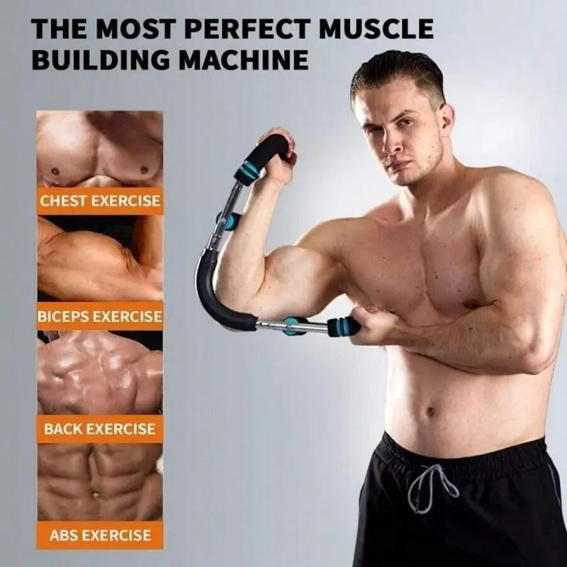 Multifunctional U-Type Arm Strengthener, Three-Tier Adjustable Home Gym Equipment, Exercise Arm Trainer for Household Fitness