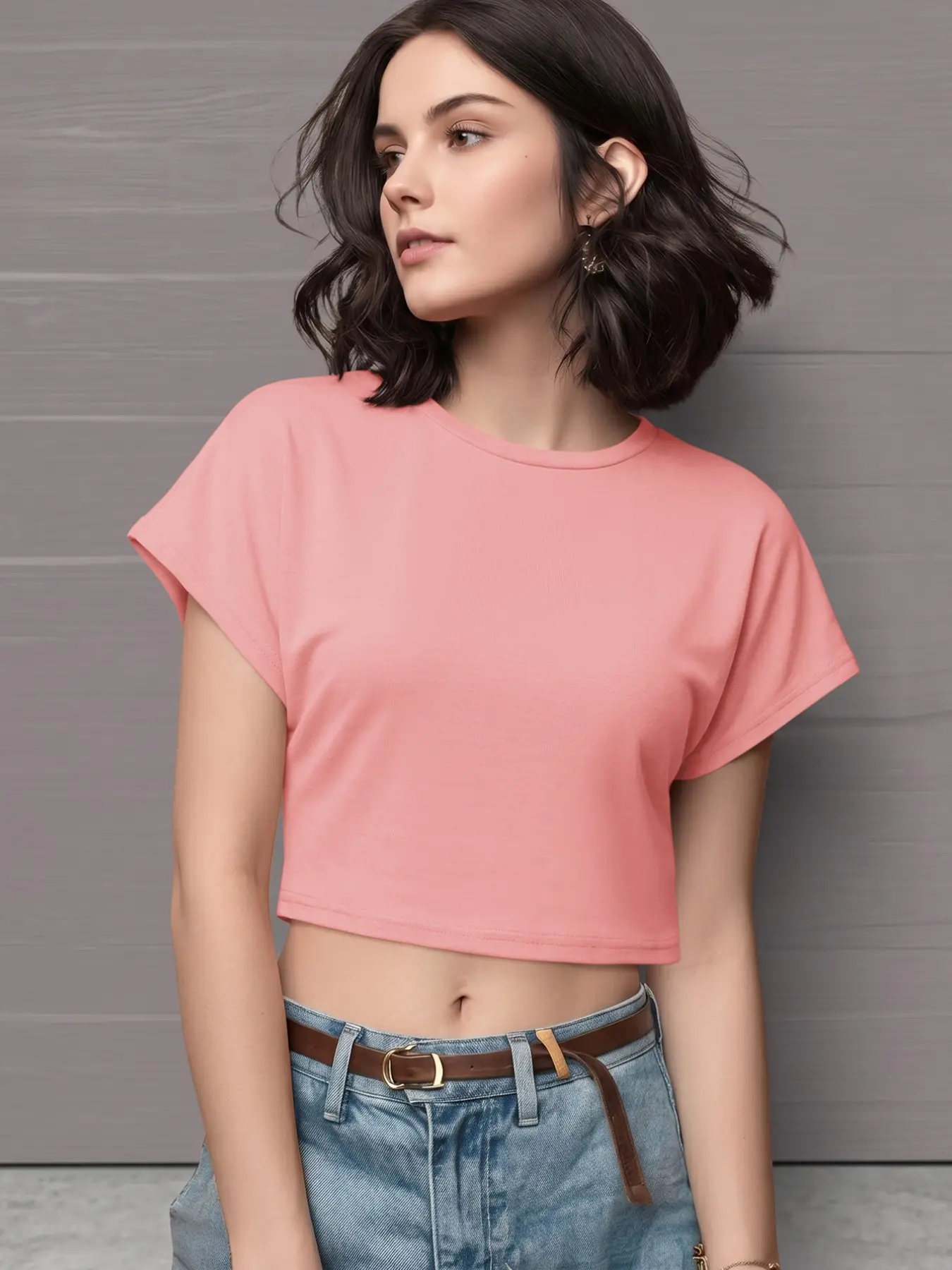 Women's Short Sleeve Summer Top, Elegant Solid Color, Casual Round Neck T-Shirt, Y2K Vintage Street Style, Minimalist, Basic, Loose Fit