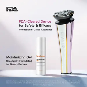 FyneLook 4-in-1 Microcurrent Facial Massager Beauty Device with Red & Blue Light Therapy, FDA-Cleared, Ergonomic Design for Face Neck Body Skincare, Wireless Charging, Promotes Collagen Production & Skin Renewal, Fades Scars for Beauty Enthusiasts