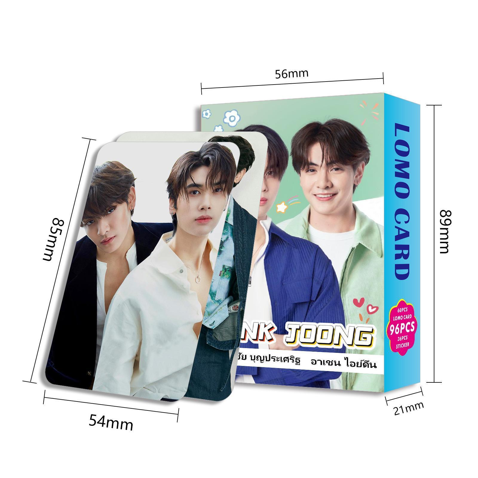 96 Pcs/Set Thai Star JoongDunk Laser Lomo Card Dunk and Joong Characters 3 Inches HD Photocard Stickers for Fans Collection Gift