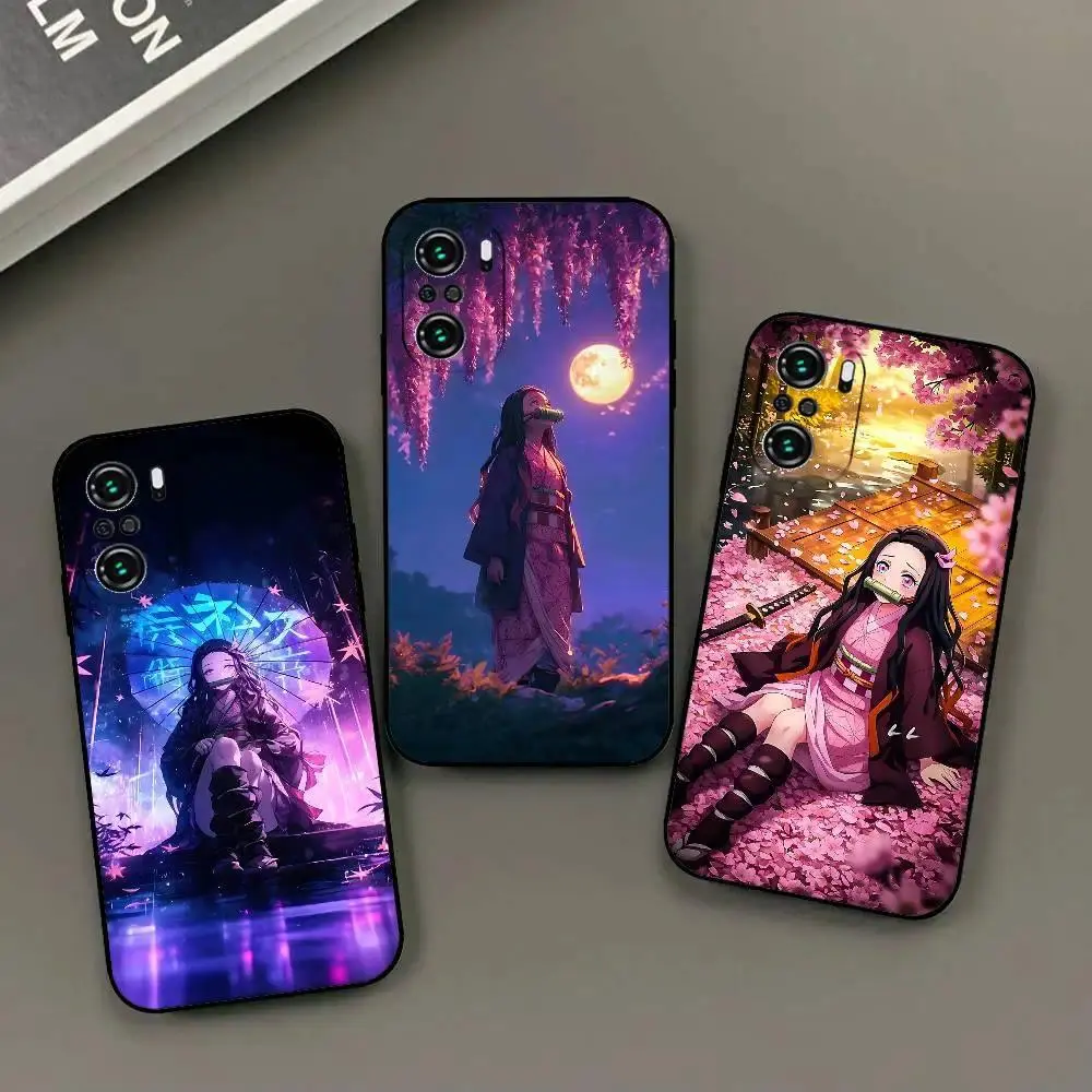 Kamado Nezuko Demon Slayer Anime Personalized High Detail Soft Black Silicone Phone Case - Impact Guard Accessories for iOS (iPhone 11-17 Pro Max/Plus) & Android (Samsung Galaxy S23-S25) Devices (Fan Gift)
