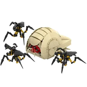 Brain Worm Squad Building Block Model Science Fiction Movie Worm-Like Parasite Space Monster Assembling Brick Toy for Planet Fans Birthday Gift Creative Festival Gift