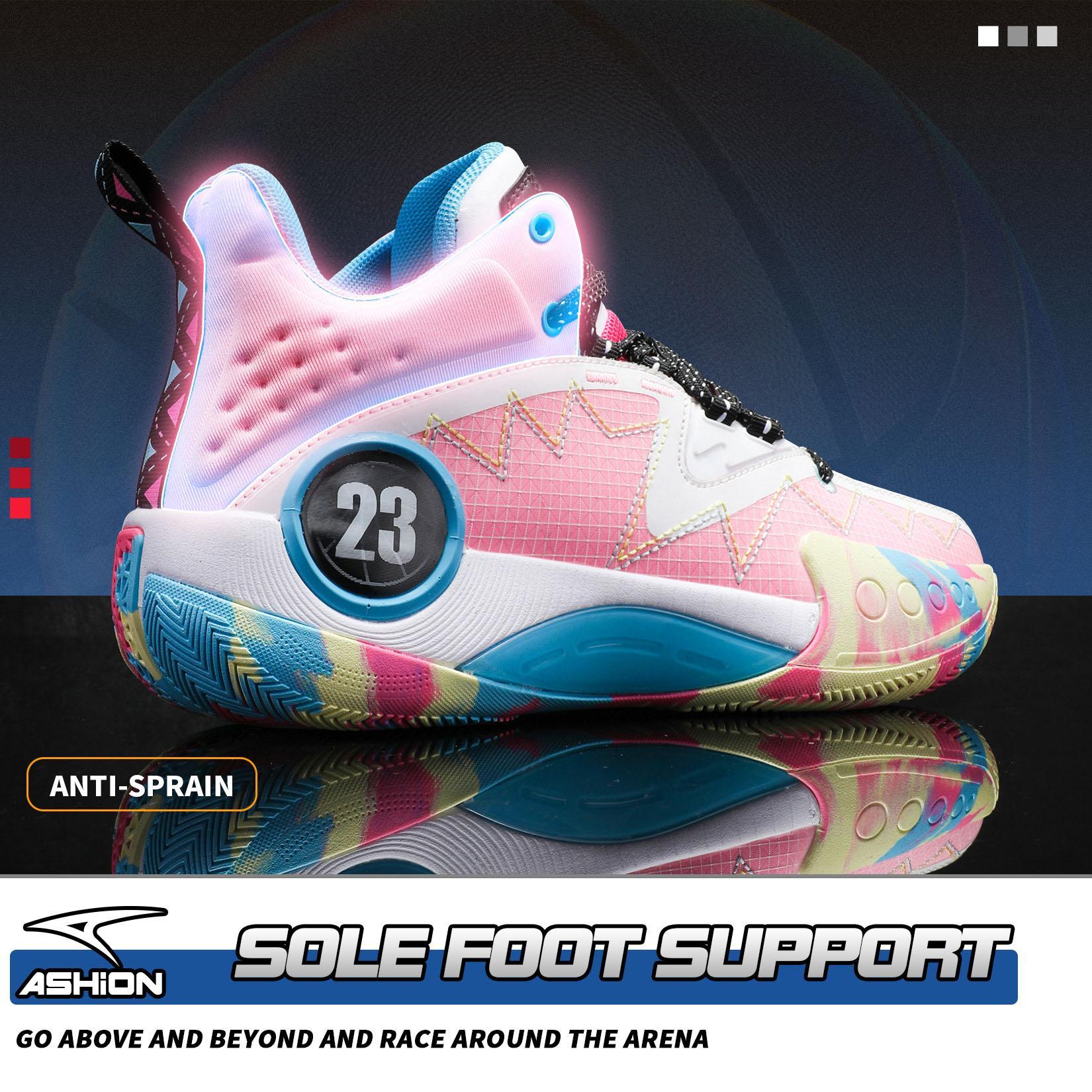 American Streetball Elite High-Top Hoops Shoes, Bold Black White Camo Design, Cushioned Midsole, Durable Court Kicks for Competitive Play