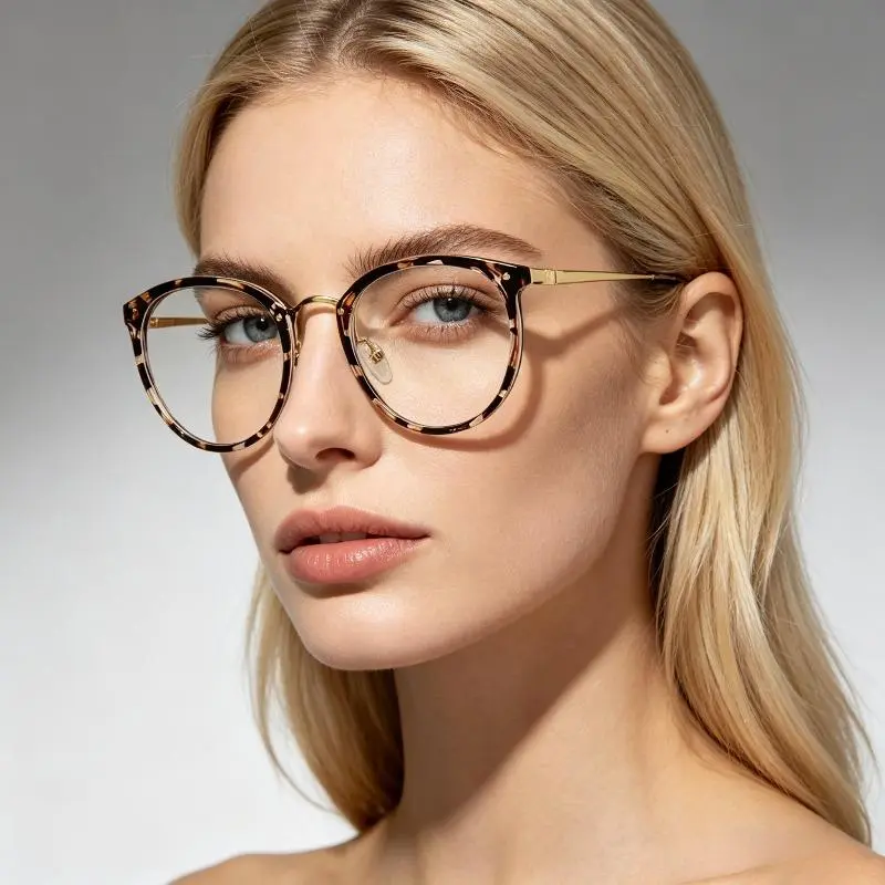 Unisex Gold Frame Square Optical Frames - Vintage Minimalist Lightweight Sports Eyewear, Timeless Classic Design, Retro Chic High-Class Look, Flattering for Facial Line Modification, Adults' Office & Daily Wear